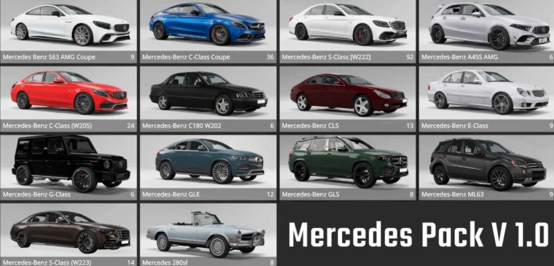 Mercedes Benz пак BeamNG.drive